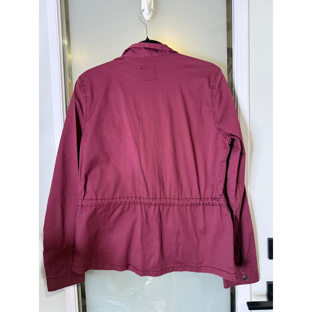 Mudd Burgundy Utility Jacket Snap Front Drawstrin… - image 8